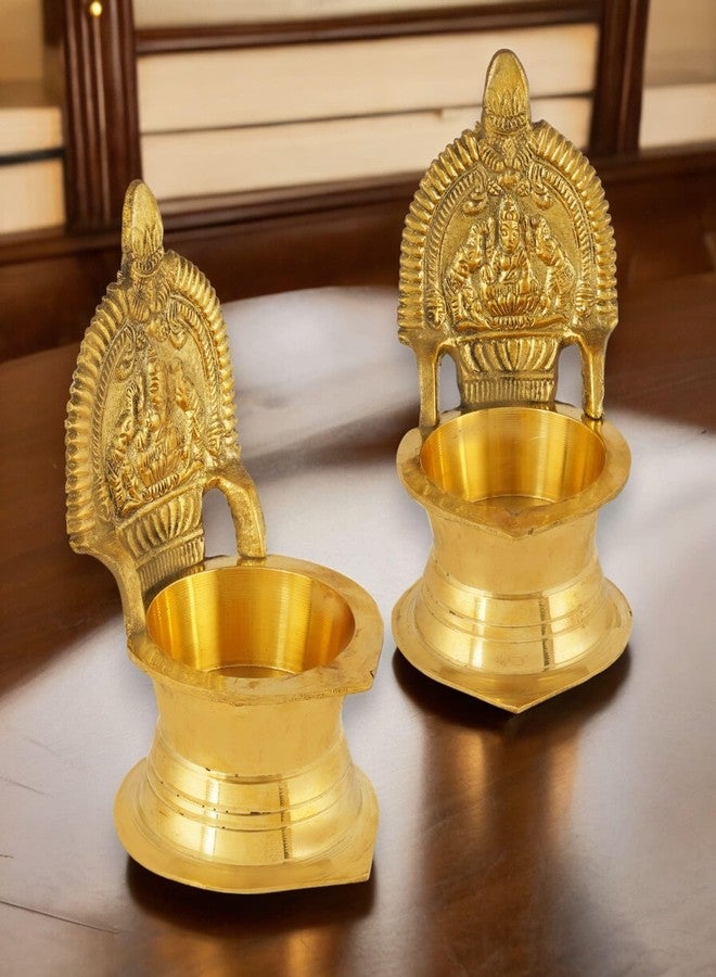 LOVENSPIRE مصباح زيت LoveNspire Kamakshi Deepam نحاس Diya Kamatchi Vilakku Samai Ashta Lakshmi Devi Maa Diwali Kamachi Diya Hindu Puja ديكور منزلي ديني مصباح بوجا هندي لتدفئة المنزل وحفلات الزفاف هدية الإرجاع - Image 1